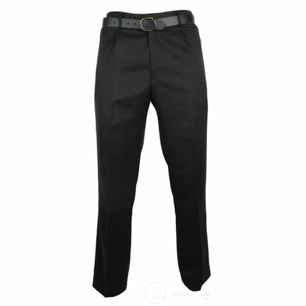 Mens Black Smart Work Office Wedding Trousers W Belt Short Reg Long