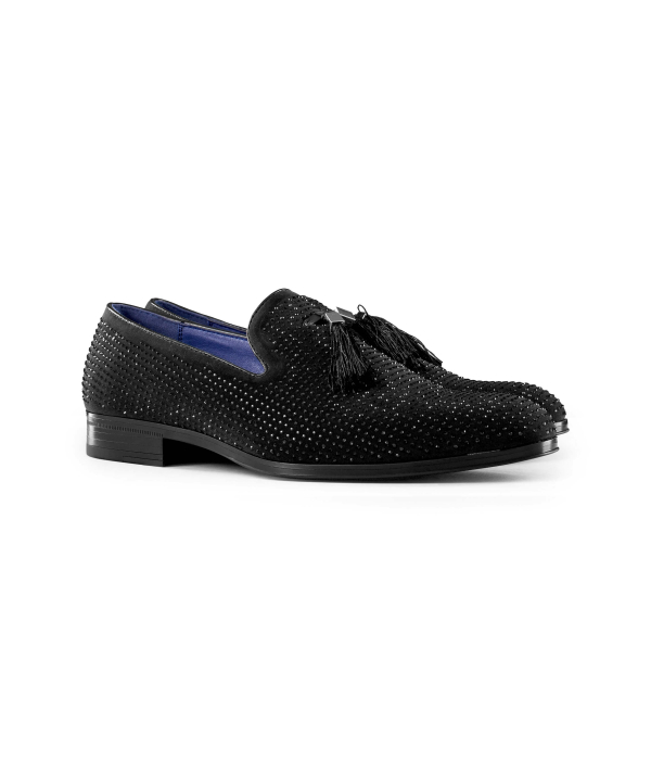 Mens Diamond Dancing Shoes with Tassels