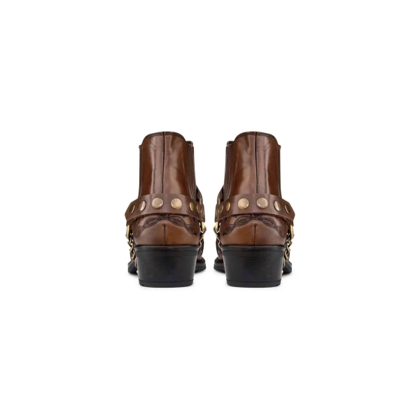 Mens Real Leather Cowboy Boots with Cuban Heel