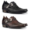 Mens Real Leather Riding Shoes with Buckle