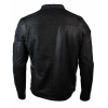 Genuine Real Leather Mens Black Slim Fit Retro Vintage Casual Biker Style Jacket Badges