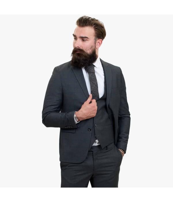 Happy Gentleman GRINGO Grey 3 Piece Wool Suit
