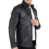 Genuine Lamb Leather Long Jacket for Men Tailored Fit - B208