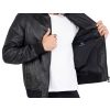 Lamb Real Leather Black Bomber Jacket for Men Regular Fit - B203