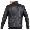 Real Lamb Leather Motorcycle Black Tailored Fit Jacket for Men Beckham - B205