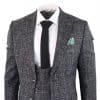 Men's Charcoal-Grey Check 3 Piece Suit