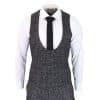 Men's Charcoal-Grey Check 3 Piece Suit