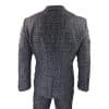 Men's Charcoal-Grey Check 3 Piece Suit