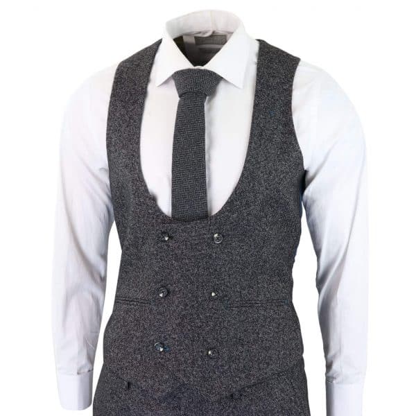 Men's Charcoal-Grey 3 Piece Suit