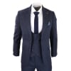 Men's Navy Check 3 Piece Suit
