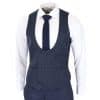 Men's Navy Check 3 Piece Suit