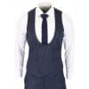 Men's Navy Check 3 Piece Suit