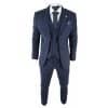 Men's Blue Tartan Check 3 Piece Suit