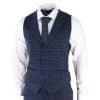 Men's Blue Tartan Check 3 Piece Suit