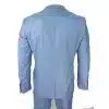 Mens Light Blue Sky 3 Piece Suit Classic Stitch Wedding Summer Prom Classic
