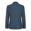 Boys Blue 3 Piece Herringbone Tweed Check Vintage Tailored Fit Suit