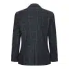 Boys Grey Black 3 Piece Tweed Suit Herringbone Wine Vintage Retro