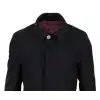 Mens Long Black Wool Overcoat