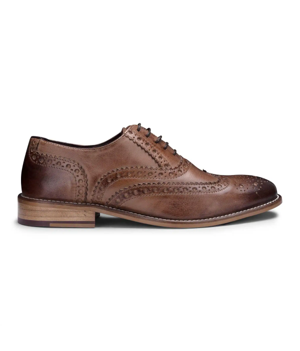 Mens Real Leather Vintage Shoes Brogues 1920s Suede Tweed Laced Shoes Smart Formal