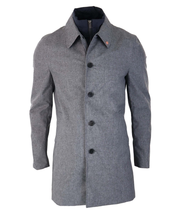Mens Brando Mac Grey Overcoat