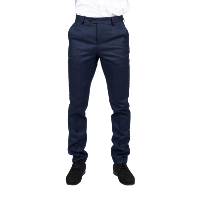 Arthur - Men's Birdseye Navy Trousers