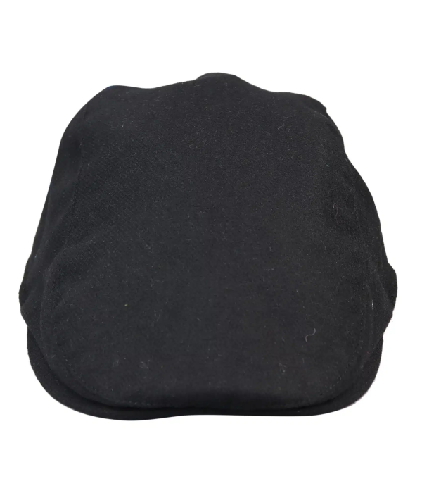 Mens Grandad Baker Flat Black Cap 8 Panel Tweed Vintage Classic Smart Casual 1920s