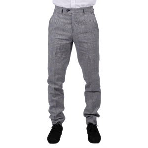Arriga – Men’s Grey Blue Check Trousers