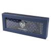 Dotted Navy Neck Tie Gift Set Pocket Square Cuff Links Tie Pin Polka Dot Satin