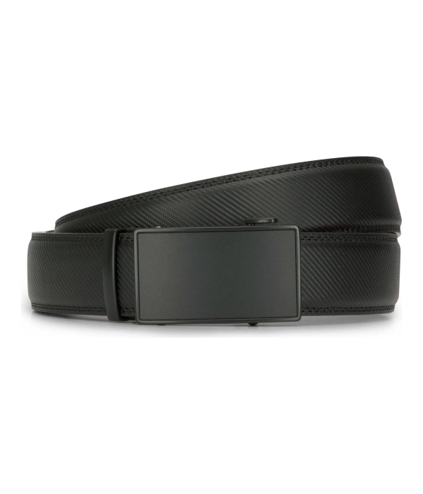 Mens Leather Black Belt Ratchet Trouser Jeans Dress 35MM Trim to Fit Any Size