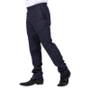 Kenneth - Men's Navy Tweed Check Trousers