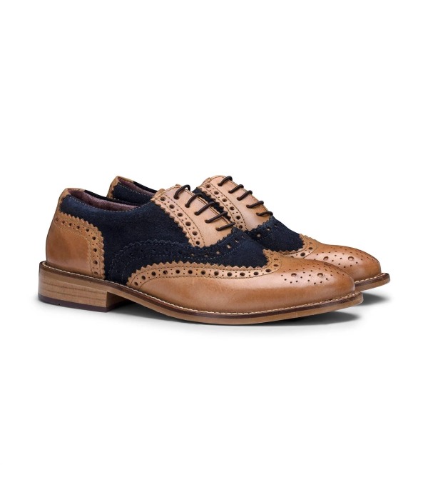 Kids Real Leather Brogues Laced Smart Formal Vintage Classic Peaky