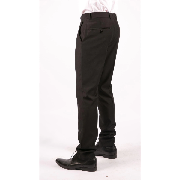 Parker - Men's Plain Black Trousers