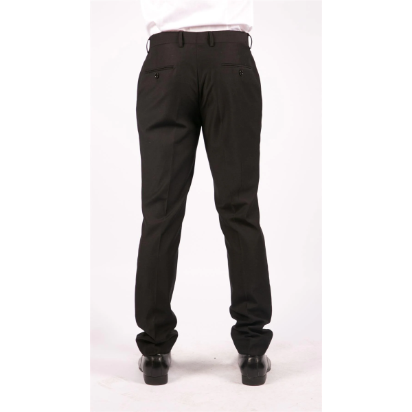 Parker - Men's Plain Black Trousers