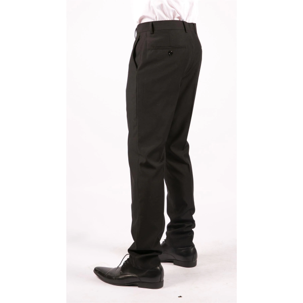 Parker - Men's Plain Black Trousers