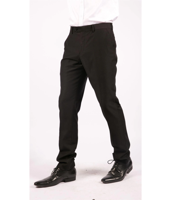 Parker - Men's Plain Black Trousers