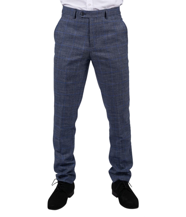 Phantom - Men's Blue Check Trousers