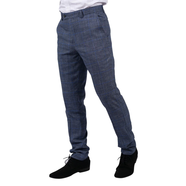 Phantom - Men's Blue Check Trousers