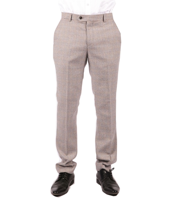 Ralph - Men's Cream Tweed Trousers