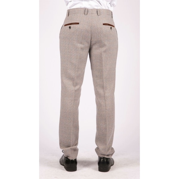 Ralph - Men's Cream Tweed Trousers