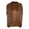 Infinity 153 Napa - Mens Real Leather Gilet Waistcoat Classic Vintage Retro Camel