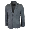 Mens Genuine Suede Blazer Style Jacket Leather Mens Classic VIntage Smart Casual Grey