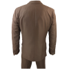 IM1 Men's Classic Brown Plain Tailored Fit 3-Piece Suit
