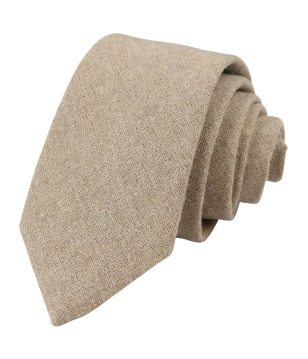 Camel Beige Oak Tweed Tie Hankie Handkerchief 2"