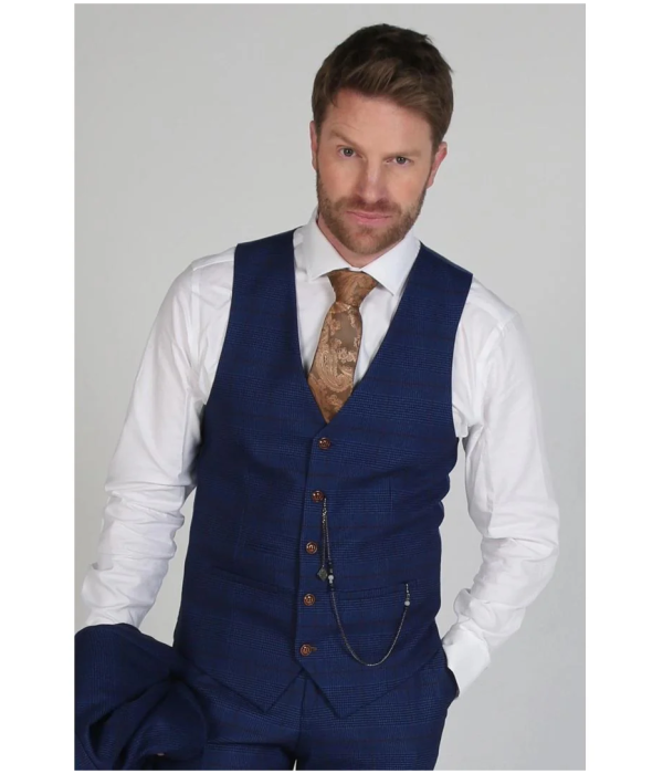 Alex - Men's Navy Waistcoat