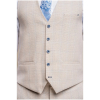 Caridi - Men's Tweed Beige Wedding Waistcoat