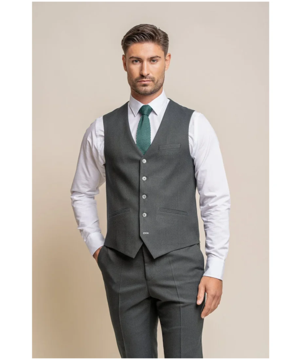 Furious - Men's Dark Olive Formal Waistcoat