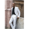 Mario - Men's 2 Piece Summer Suit Cream Office Wedding Classic Italian