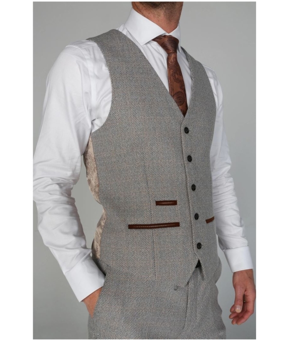 Ralph - Men's Cream Tweed Waistcoat