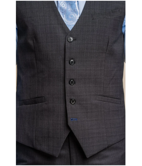 Seeba - Men's Classic Charcoal Waistcoat