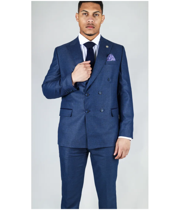 STZ91 - Men's Blue Double Breasted 2 Piece Suit